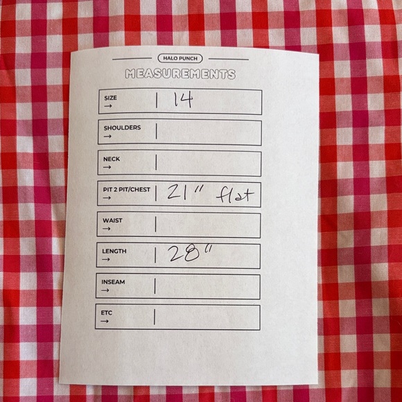 NWT Talbots Red & Pink Gingham Sleeveless Button-Front Top size 14 preppy - Picture 10 of 10